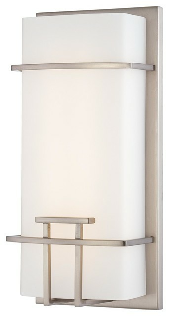 Bathroom Vanity Lights |  George Kovacs Brushed Nickel Led Wall Light Sconce