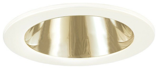 Ceiling Fans |  3″ Aperture Low Voltage Trim, Polished Brass Reflector, White Trim