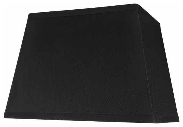 Ceiling Fans |  36121 Rectangle Hardback Spider Lamp Shade, Black, 8″+11″X(9 1/2″+14 1/2″X10″