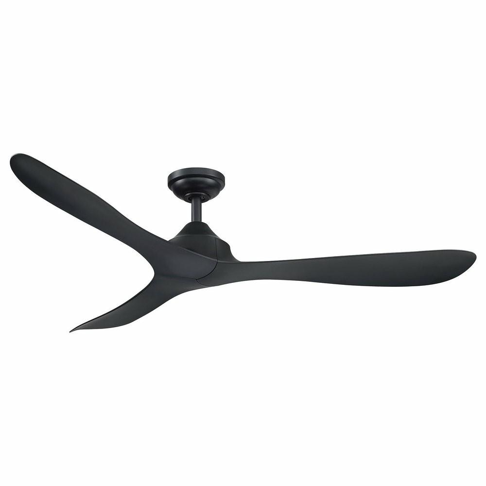 Ceiling Fans |  56 In Remote Control Modern Ceiling Fan With Dc Reversible Motor, Black