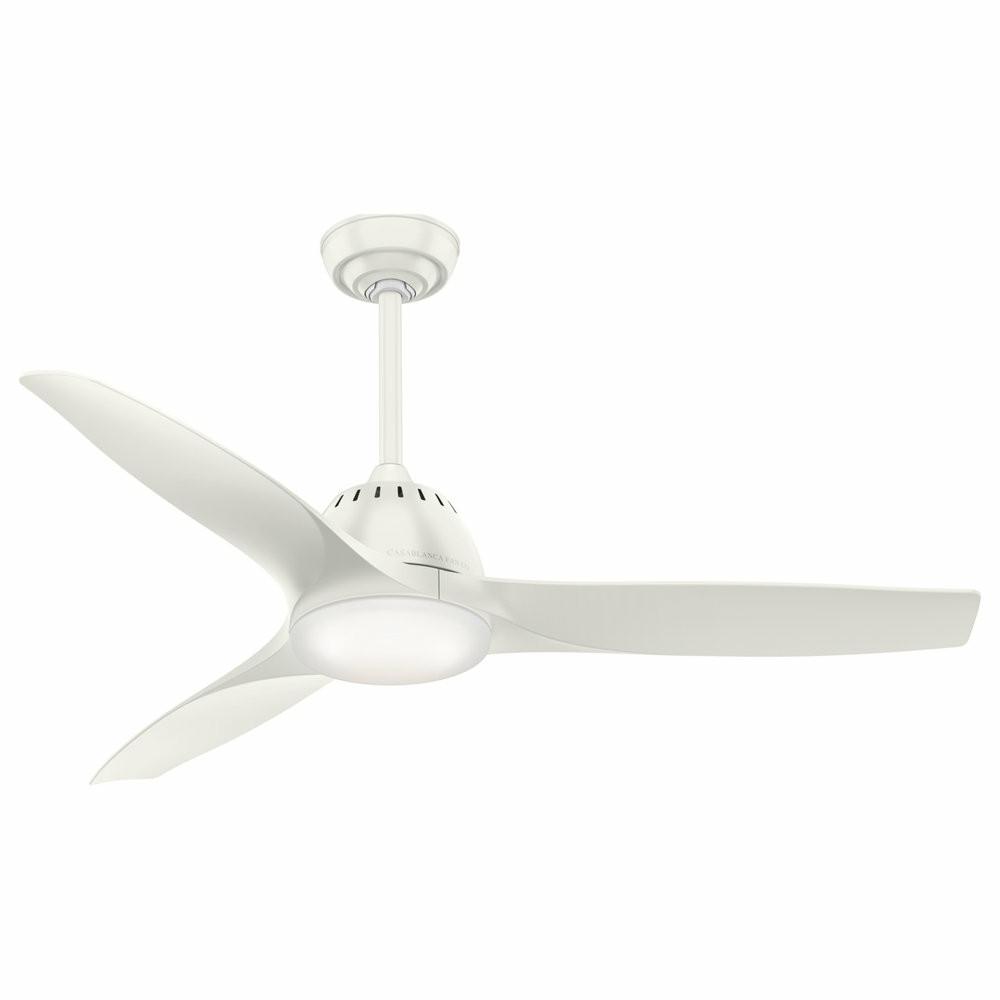 Ceiling Fans |  Casablanca 52″ Wisp Ceiling Fan With Light Kit & Handheld Remote, Fresh White