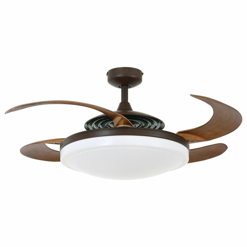 Ceiling Fans |  Fanaway Evo2 Retractable 4-Blade Lighting Ceiling Fan, Oil Rubbed Bronze