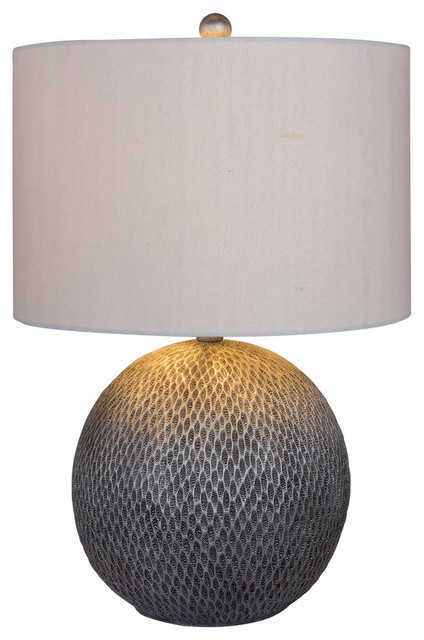 Ceiling Fans |  Fangio Lighting’s 23.5″ Resin Table Lamp, Silver Finish