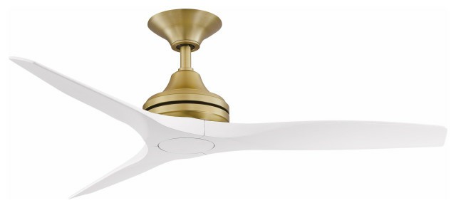 Ceiling Fans |  Fanimation Spitfire Ceiling 48″ Fan, Brushed Satin Brass/Matte White Blades