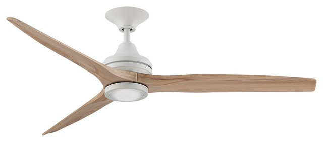 Ceiling Fans |  Fanimation Spitfire Ceiling 48″ Fan With Led Light, Matte White/Natural