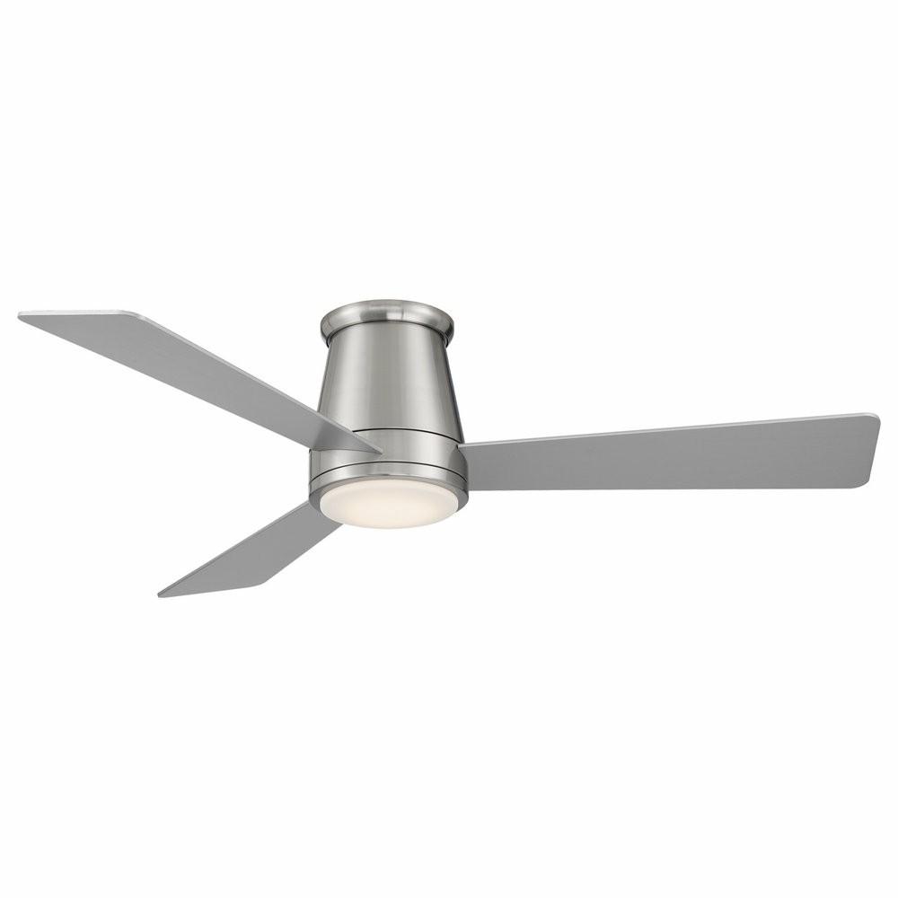 Ceiling Fans |  Hug Indoor/Outdoor 3-Blade Smart Ceiling Fan 52″ Brushed Nickel, Led, Remote