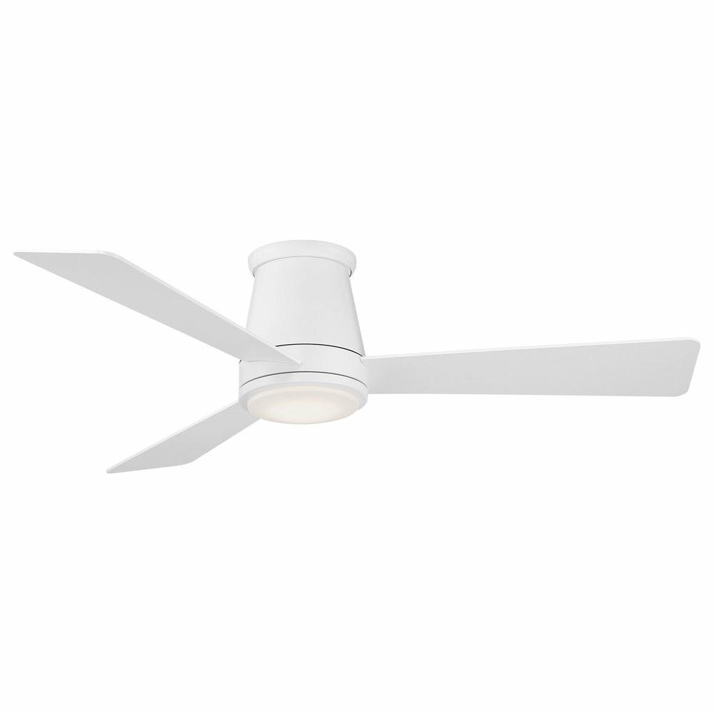 Ceiling Fans |  Hug Indoor/Outdoor 3-Blade Smart Ceiling Fan 52″ Matte White, Led, Remote