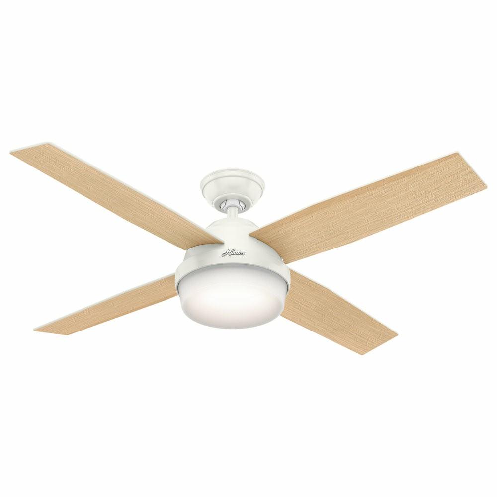 Ceiling Fans |  Hunter Fan Company 52″ Dempsey Fresh White Ceiling Fan With Light/Remote