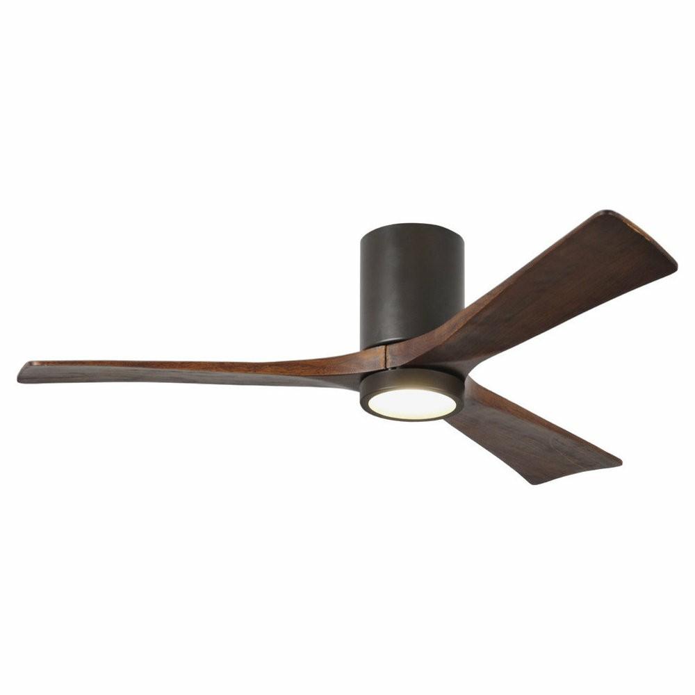 Ceiling Fans |  Irene Hlk 3 Blade Hugger Paddle Fan With Light Kit, Textured Bronze, 52″