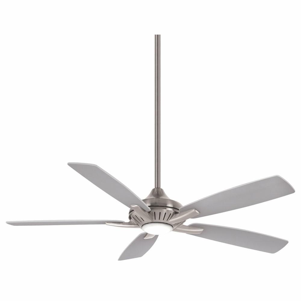 Ceiling Fans |  Minka Aire Dyno 52″ Led Ceiling Fan With Remote Control, Silver