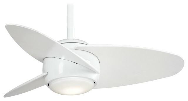 Ceiling Fans |  Minka Aire F410L-Wh Slant, Led 36″ Ceiling Fan, White