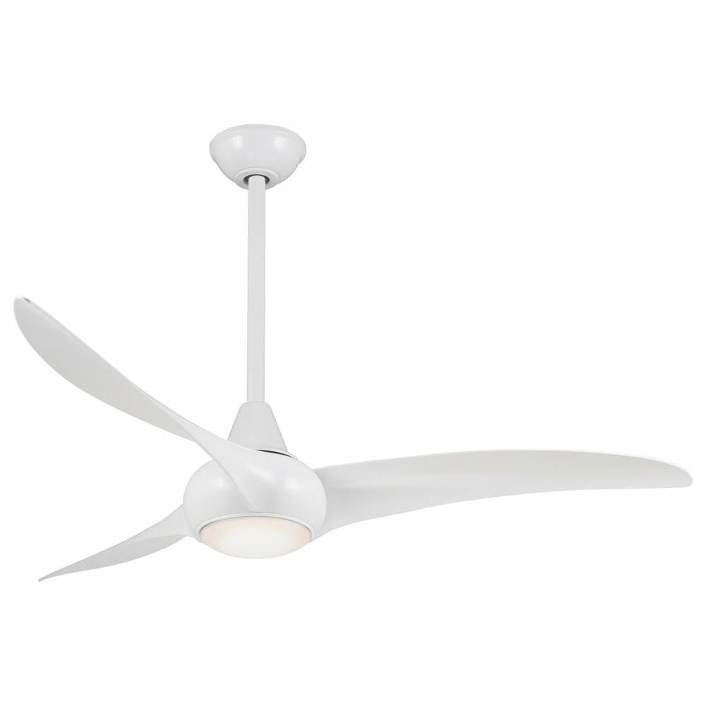 Ceiling Fans |  Minka Aire Light Wave 52″ Led Ceiling Fan With Remote Control, Flat White