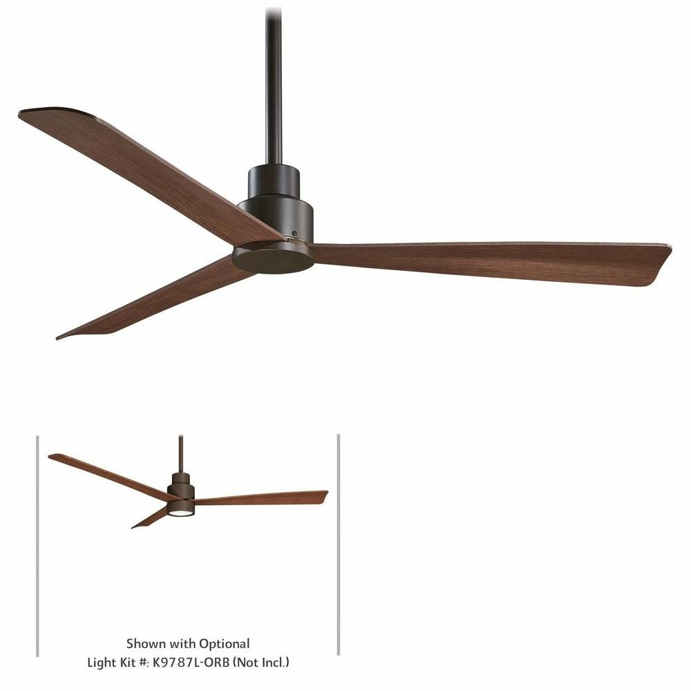 Ceiling Fans |  Minka Aire Simple 52″ Ceiling Fan With Remote Control, Oil Rubbed Bronze/Medium