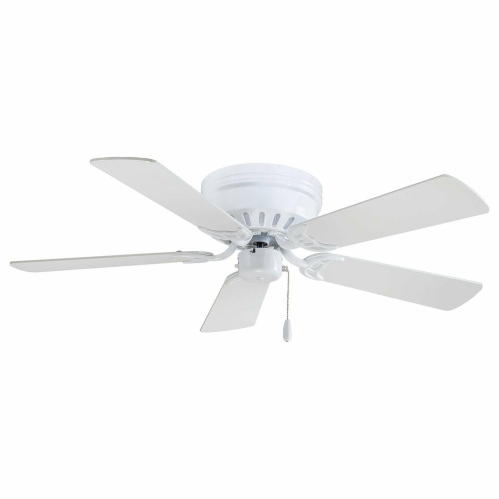 Ceiling Fans |  Minkaaire White Mesa 42″ 5-Blade Indoor Flush Mount Fan