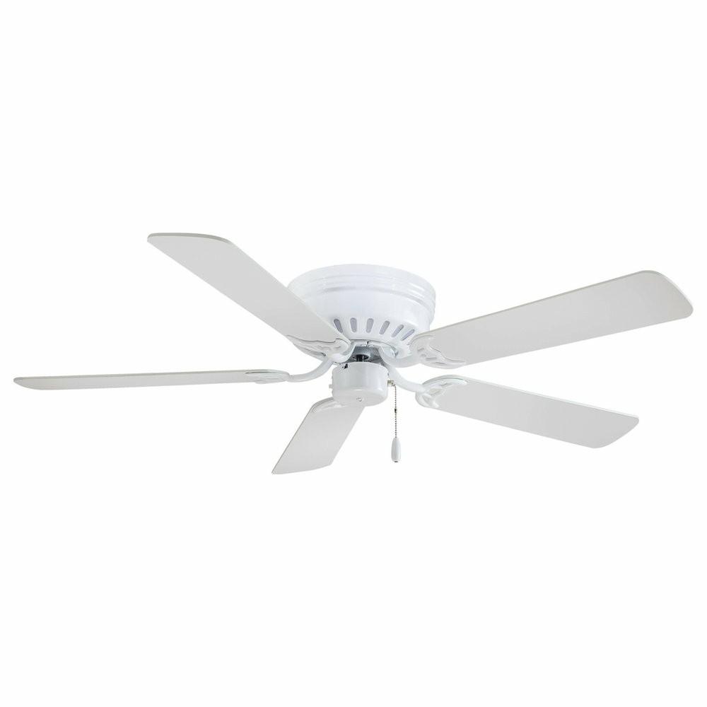 Ceiling Fans |  Minkaaire White Mesa 52″ 5-Blade Indoor Flush Mount Fan