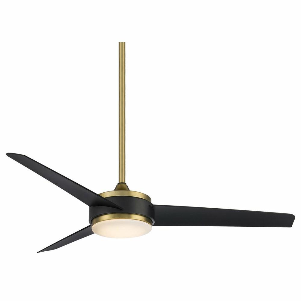 Ceiling Fans |  Mod Indoor/Outdoor 3-Blade Smart Ceiling Fan 54″, Led, Satin Brass/Black