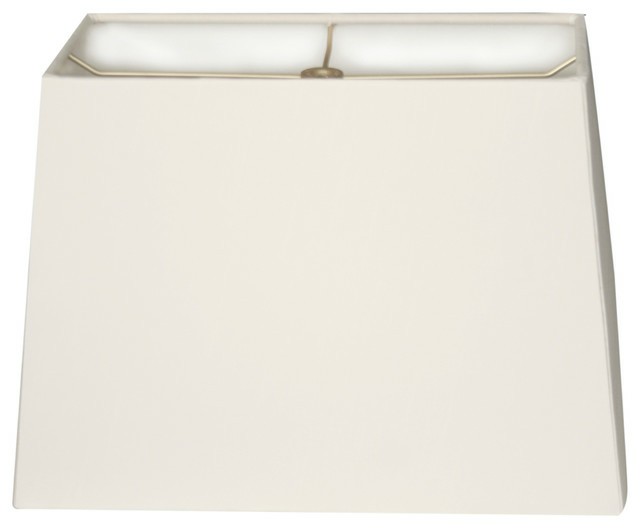 Ceiling Fans |  Rectangle Hard Back Lamp Shade, White