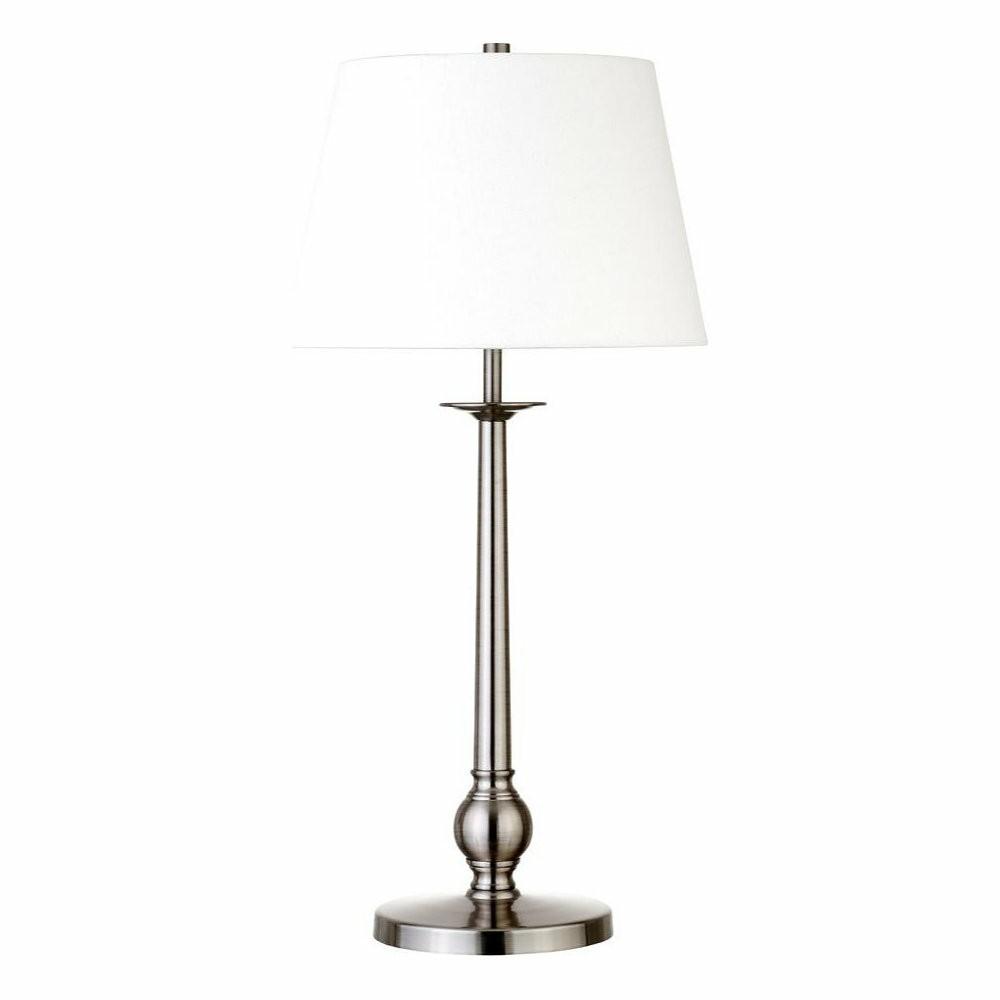 Ceiling Fans |  Wilmer 28 Tall Table Lamp With Fabric Shade In Brushed Nickel