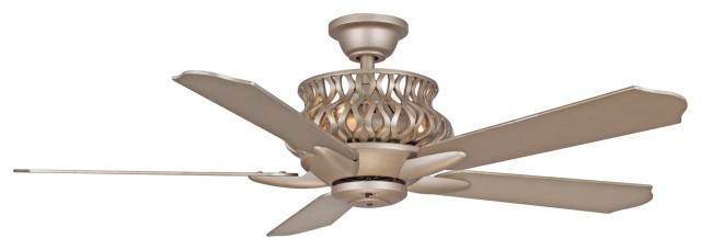 Ceiling Fans |  Wind River Wr1431 Estela 52″ 5 Blade Hanging Indoor Ceiling Fan – Iced Gold