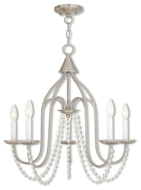 Chandeliers |  Alessia 5-Light Chandelier, Brushed Nickel