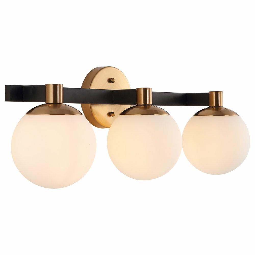 Floor Lamps |  Modernist Globe Metal/Frosted Glass Led Vanity, 3-Light