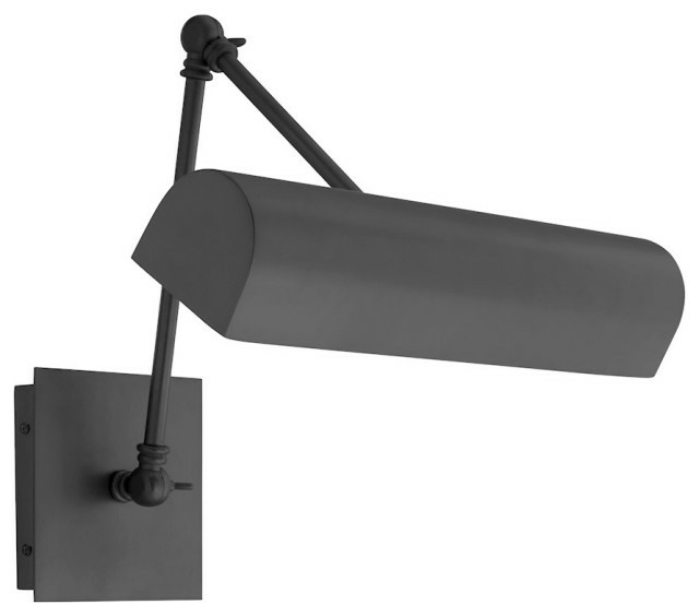 Floor Lamps |  Quorum 15″ Gooseneck Picture Light, Matte Black – 401-15-59