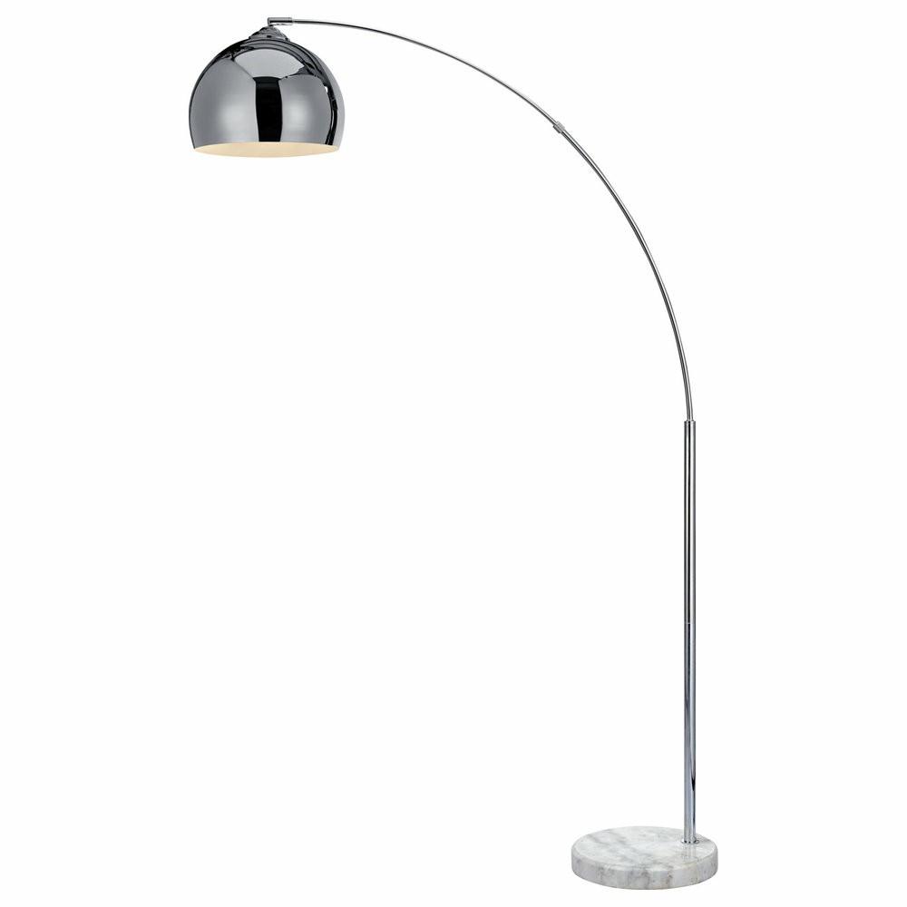 Flush-Mount Lights |  Arquer Arc Floor Lamp, White Marble Base