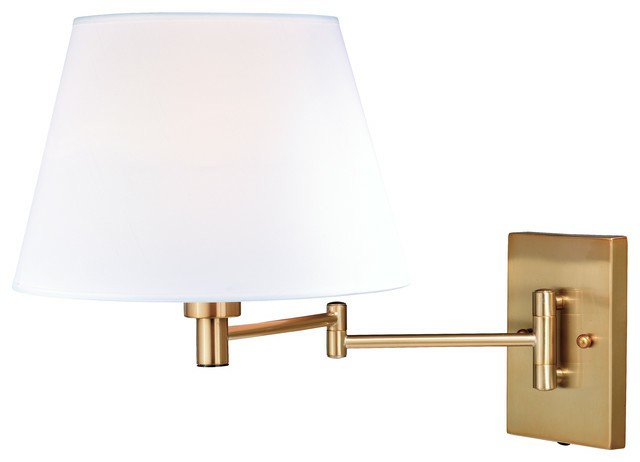 Flush-Mount Lights |  Chapeau Instalux Swing Arm Wall Light Natural Brass