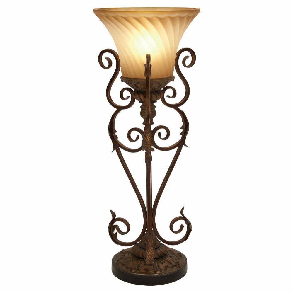 Flush-Mount Lights |  Mediterranean Brown Metal Uplight Set 95779