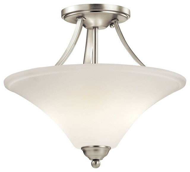 Flush-Mount Lights |  Semi Flush 2-Light Led, Brushed Nickel