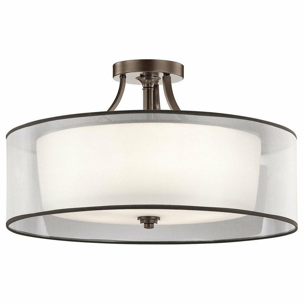 Flush-Mount Lights |  Semi Flush 5-Light, Antique Pewter