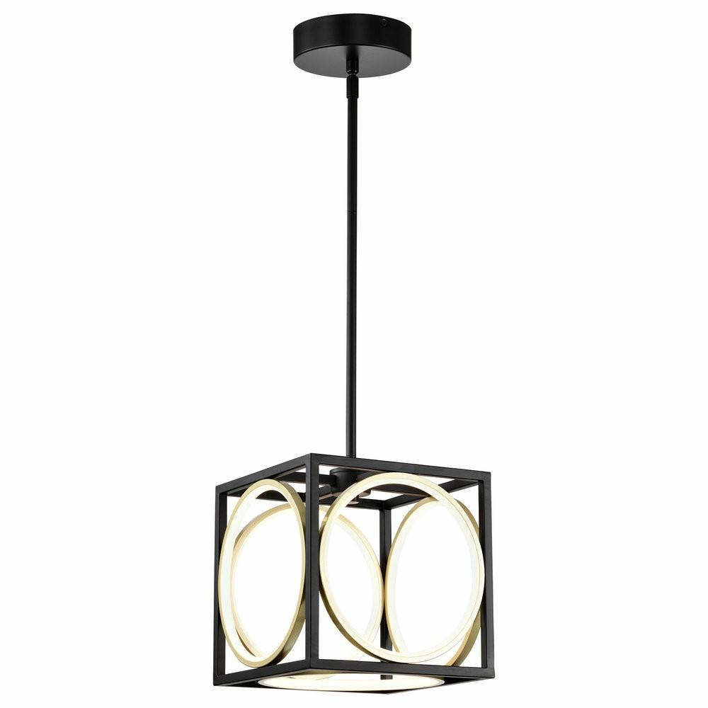 Kitchen Island Lighting |  Alistair 24W 3000K Matte Black And Gold Finish Led Pendant Light