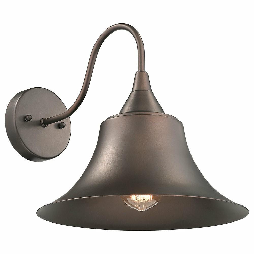 Kitchen Island Lighting |  Chloe Lighting Ironclad 1-Light Rubbed Bronze Wall Sconce 11.5″