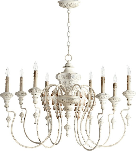 Kitchen Island Lighting |  Salento 8-Light Chandelier, Persian White