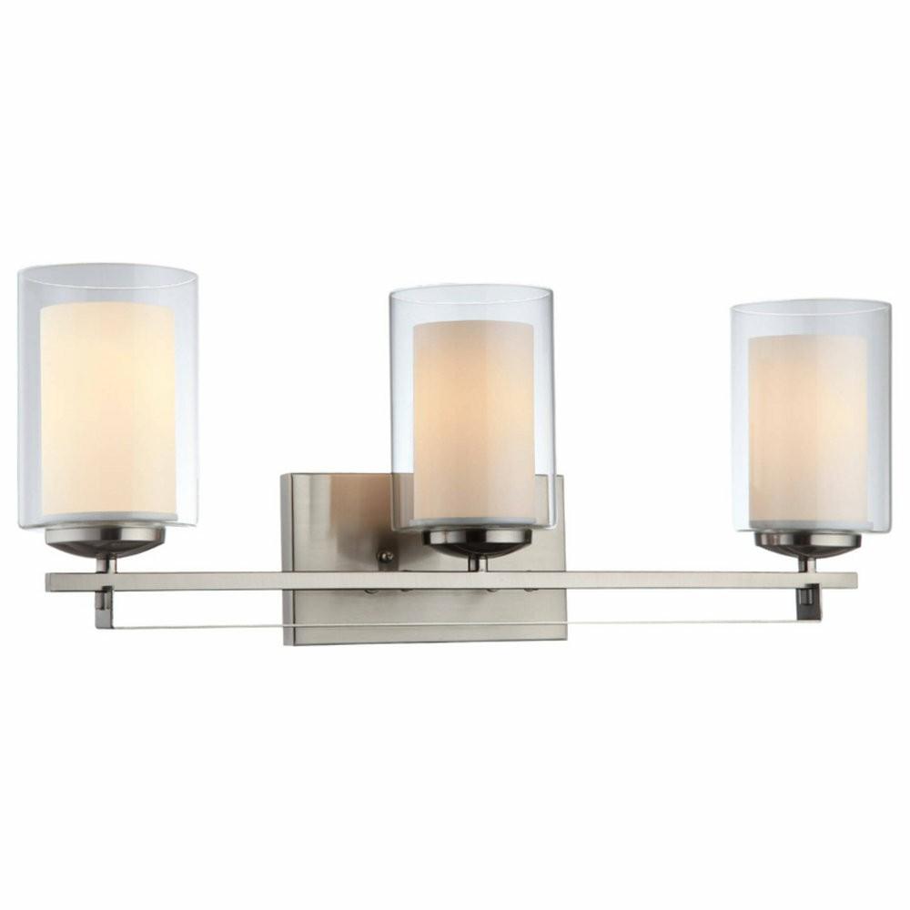 Lamp Shades |  Hardware House El Dorado 3 Light Wall Fixture, Satin Nickel