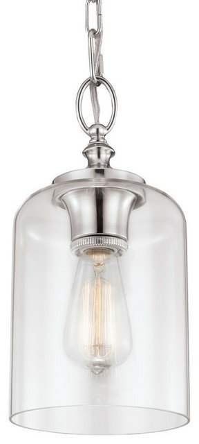 Pendant Lighting |  1-Light Hounslow Mini Pendant, Polished Nickel