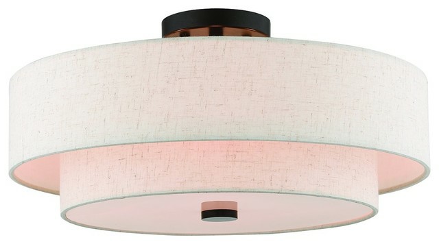 Recessed Lighting |  4 Light Ceiling Mount, English Bronze