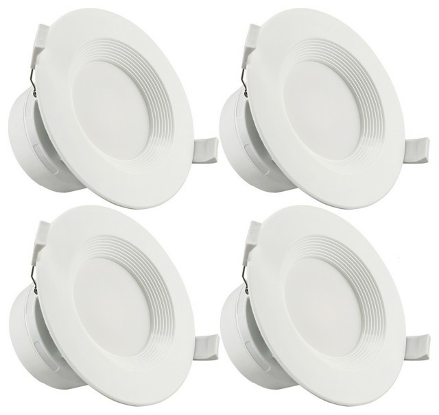 Recessed Lighting |  4 Pack 4 Inch Led Recessed Downlight With Junction Box, Soft White