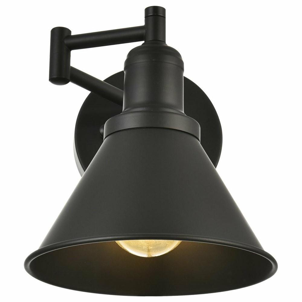 Swing Arm Wall Lamps |  Judson 1 Light Swing Arm Or Wall Lamp, Black