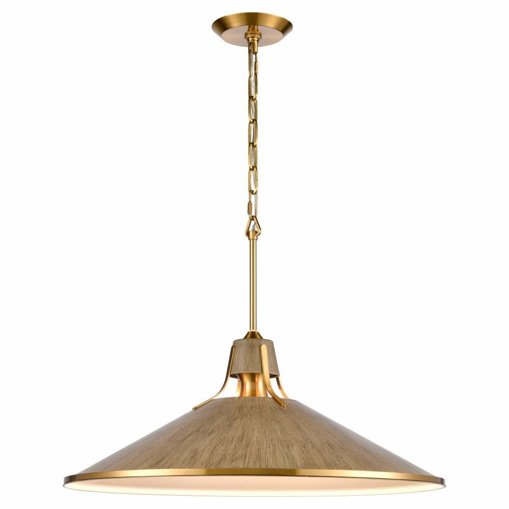 Kitchen Island Lighting |  Danique 24” Wide 1-Light Pendant Corkwood