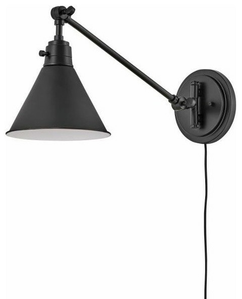 Pendant Lighting |  Hinkley Arti – 18.75″ One Light Wall Sconce, Black Finish